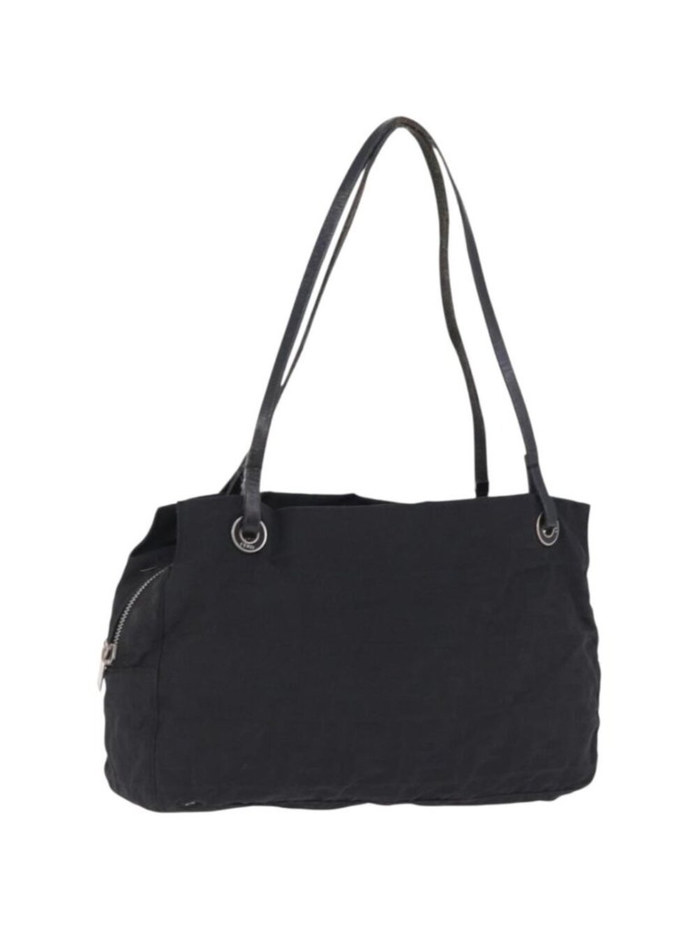 FENDI Zucca Canvas Tote Bag Black Silver